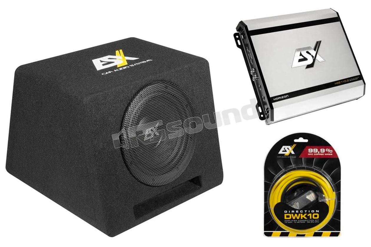 DBP108Q subwoofer kit with amplifier and cables ESX
