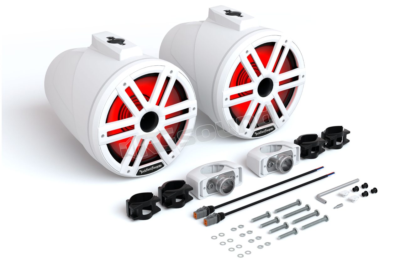 M2WL-10H Coassiali nautici wake tower - Bianco Rockford Fosgate
