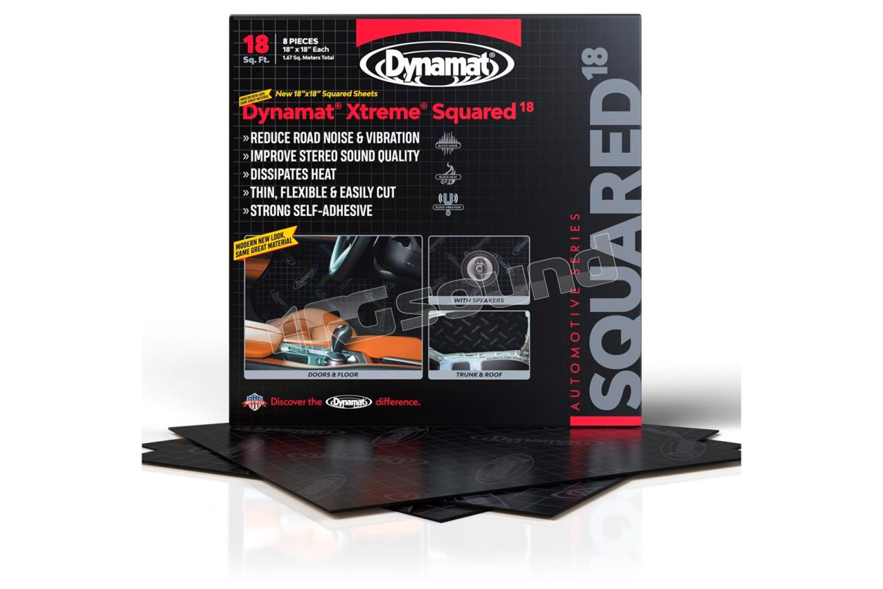 DYN10420 Xtreme Squared 18 45x45 cm anti-vibration damping sheets for car acoustic treatment Dynamat