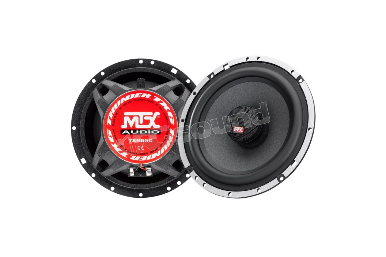 TX6 65C MTX 165mm 2-way coaxial speakers 4Ohm 90W RMS with grilles MTX audio