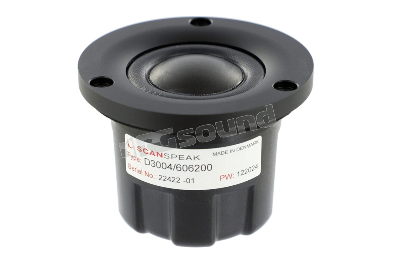 D3004/606200 Tweeter a cupola TPCD da 26 mm in alluminio anodizzato nero Scan Speak