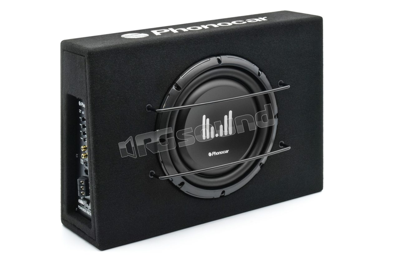 02924 250 mm subwoofer in a 450 W powered enclosure Phonocar