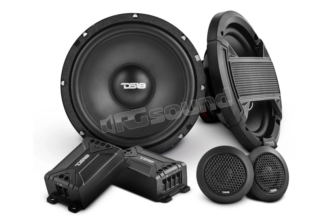S65C 6.5” 2-Way Component Speaker Set, 200 Watts at 4 Ohms DS18