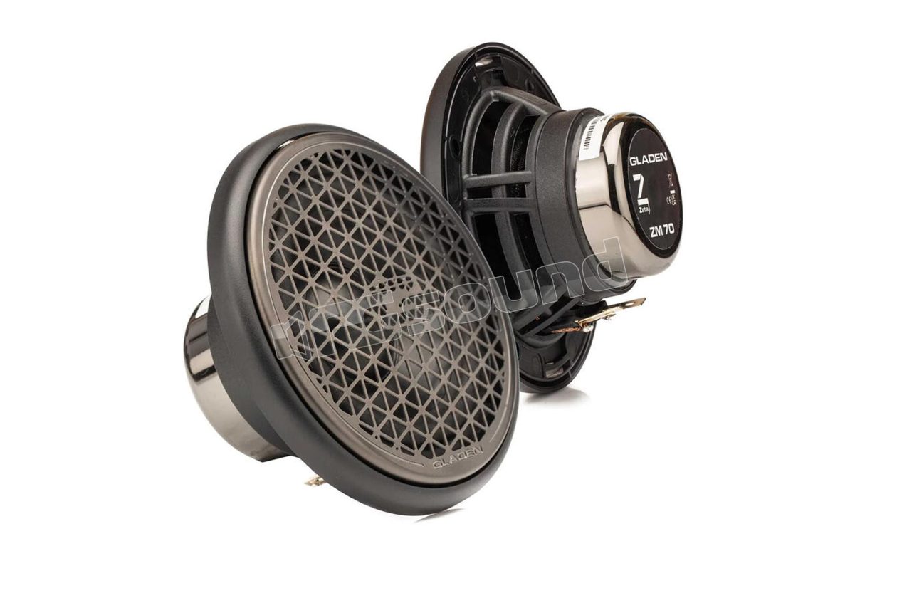 ZETA 70 BLACK Pair of High-End 70mm midrange speakers with black finish Gladen