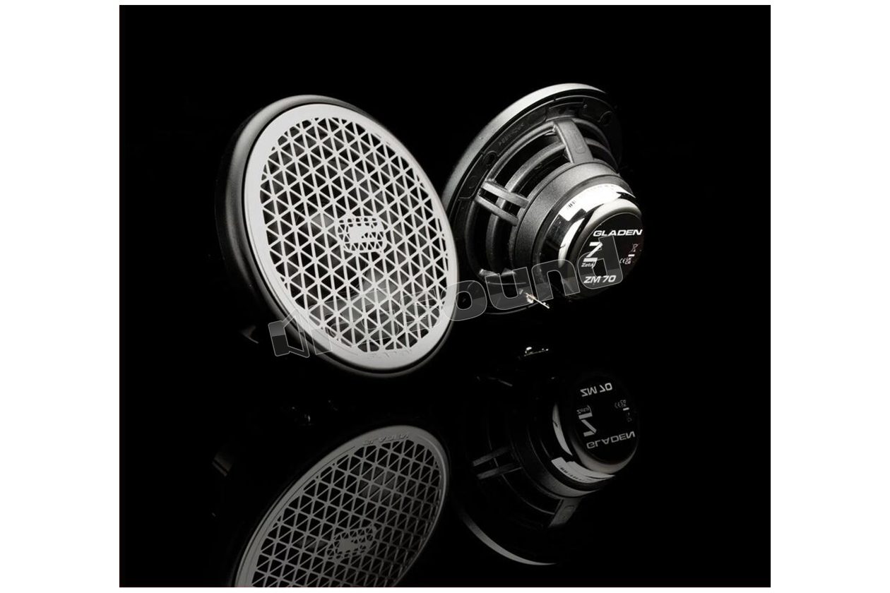 ZETA ZM 70 SILVER Pair of High-End 70mm midrange speakers with silver finish Gladen