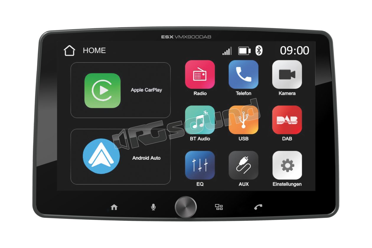 VMX900DAB Monitor multiangolare touchscreen 9", Apple CarPlay e Android Auto wireless ESX