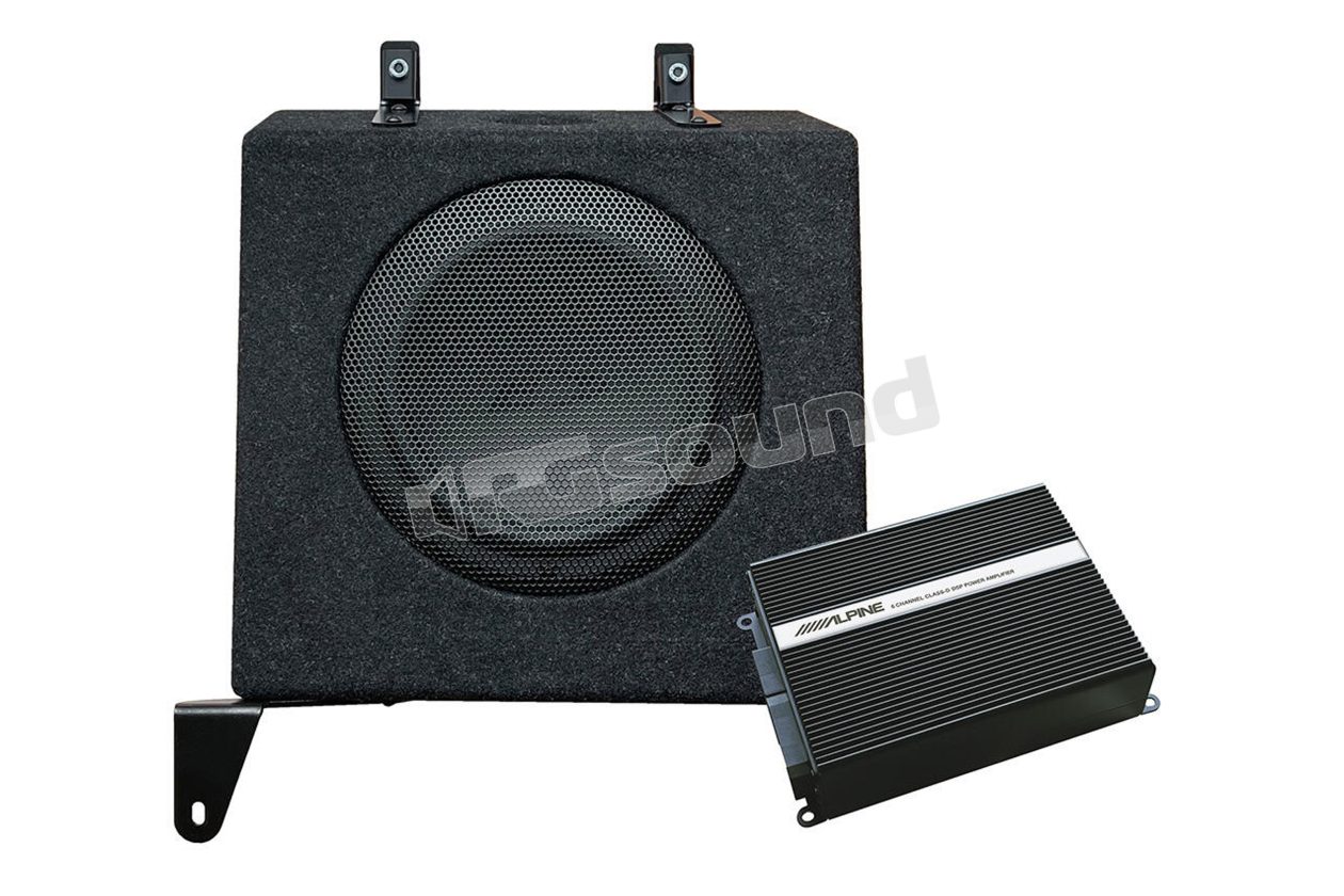 SPC-W84ATRA7-2 enclosed subwoofer and 6-channel DSP amplifier for Ford Transit,Tourneo Alpine