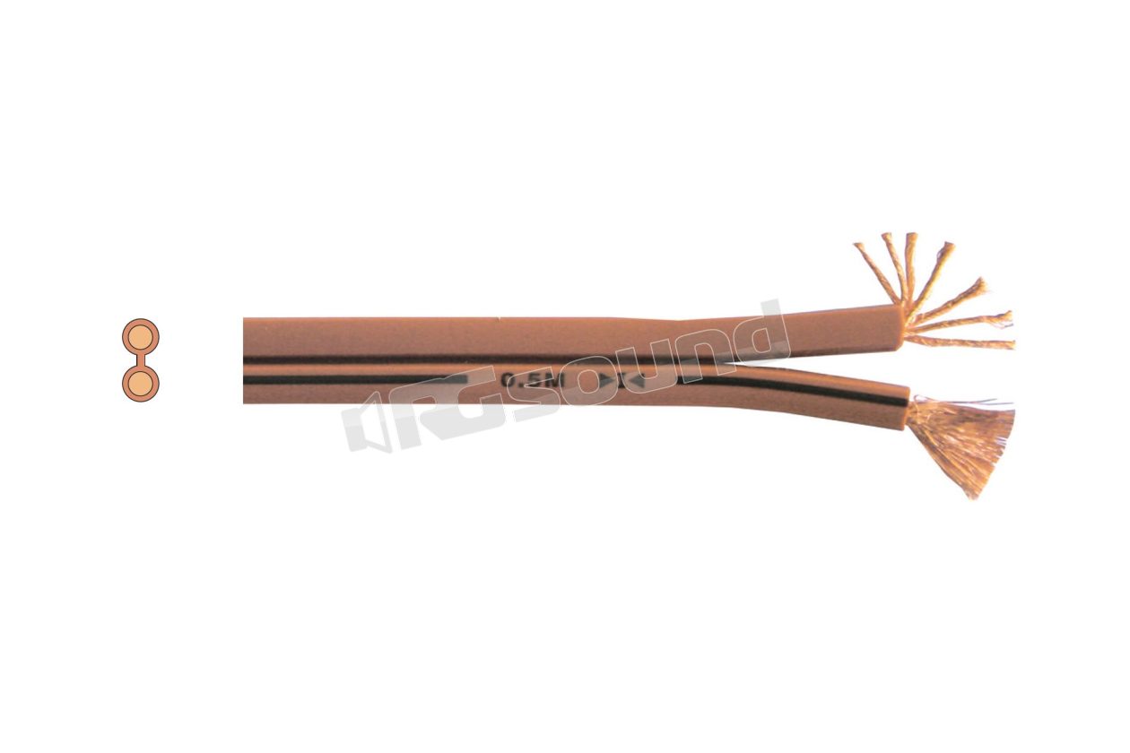 52-100 S cavo 2x2,69 mmq in rame OFC, colore marrone Thender