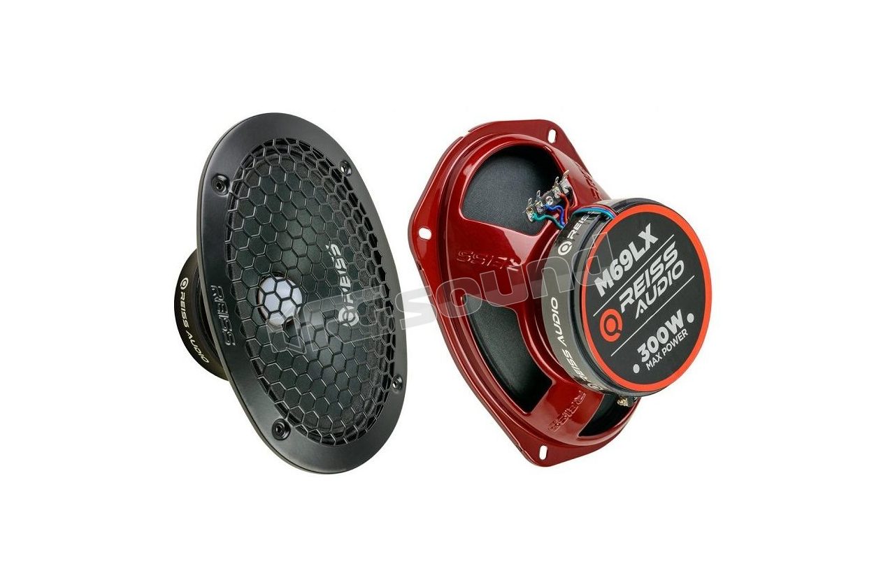 RS-M69LX 6x9" elliptical midrange with LED lighting, 150 Watt Reiss Audio