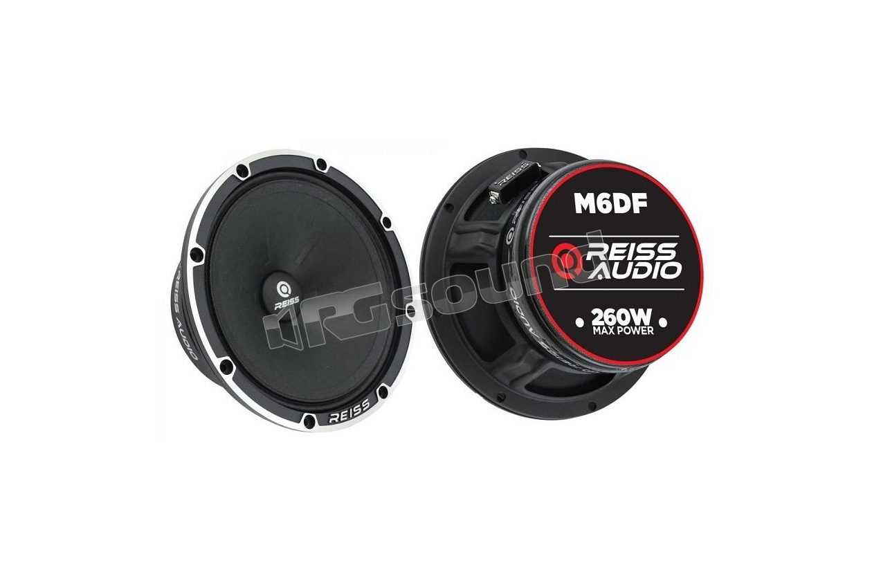 RS-M6DF 6.5" midrange with high-efficiency dust cap, 130 Watt RMS Reiss Audio