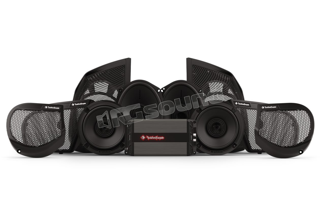 HD24-STG3 audio system with amplifier, 4 speakers and grilles, vehicle-specific for Harley-Davidson from 2024 Rockford Fosgate
