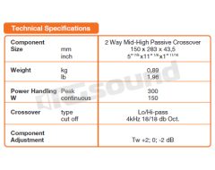 MLCX2 TM pair of 2-way crossovers, Mille series Hertz