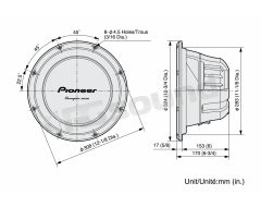 TS-W309S4 Single Voice Coil 4Ω Pioneer
