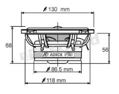 AD5CX 130 mm 2-Way Bi-Wiring Coaxial System AD Audio Development