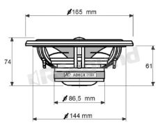 AD6CX 165 mm 2-Way Bi-Wiring Coaxial System AD Audio Development