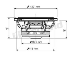 W5 Pair of 130mm fiberglass mid-woofers AD Audio Development