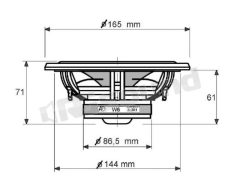 W6 165 mm fiberglass midwoofer AD Audio Development