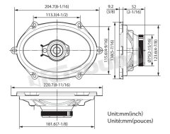 KFC-S5794C Custom fit 3-way speaker Kenwood