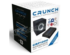 CBP1000 Subwoofer + Amplifier + Wiring Kit Crunch