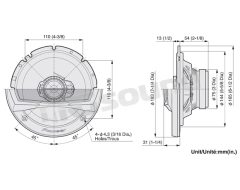 TS-A1723I pair of 17 cm coaxial speakers Pioneer