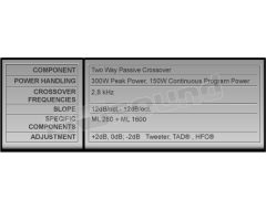 MLCX 2 Reference 2-way crossover 2800 Hz - MILLE series Hertz