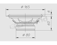 CW170Z 165mm woofer, 50W RMS / 120W max power Ciare