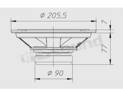 CW200Z 20cm woofer, sensitivity 93 dB, power 80W RMS / 160W max Ciare