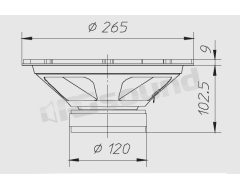CW256Z 250mm woofer, 90W RMS / 180W max power Ciare