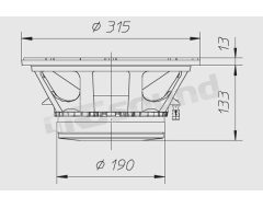 CW337 32cm woofer with NOMEX cloth suspensions, 400 W RMS power Ciare