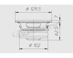 HW131 130mm woofer 8 Ohm Ciare