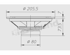 HW210 200mm woofer - max power 150W Ciare