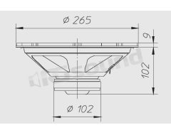HW250 250mm woofer - max power 180W Ciare