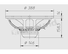 HW385 380mm woofer - max power 600W Ciare