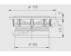 HX101 Max power 80W - Diameter 100mm Ciare