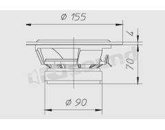 HX132 Max power 80W - Diameter 150mm Ciare