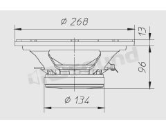PW251 woofer 270mm - Power 300W max Ciare