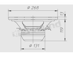 PW258ND 270mm Woofer - 600W max Power Ciare