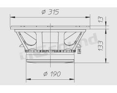 PW337 320mm woofer - Power 800W max Ciare