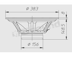 PW388 380mm woofer - 500W max power Ciare