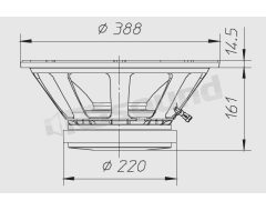 PW390 380mm woofer - 1000W max power Ciare