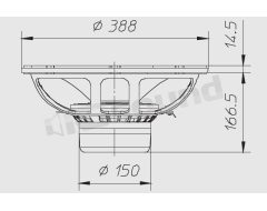 PW395ND 380mm woofer - 2000W max power Ciare