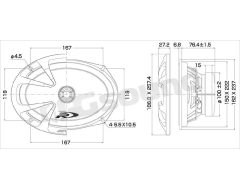 SPR-69LP 2-way coaxial speaker Alpine