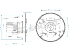 M1SW.1244 30cm subwoofer, 1500 Watt max. Suitable for compact-sized enclosures Macrom