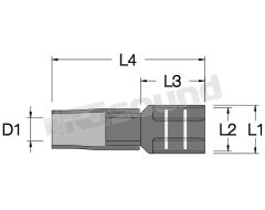 YCT491 kit terminali Faston (2x rosso, 2x nero) Ciare