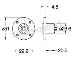 YCD 510 connettore 4 poli femmina Ciare