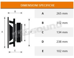 R250 high-efficiency 25cm extended range pair Proaudio