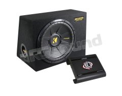 KPX360.4 30cm sub in ported enclosure and 4-channel amplifier Kicker