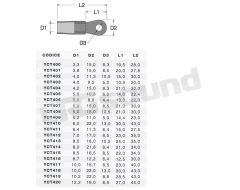 YCT405 Terminale ad occhiello 10,8x6,5mm Ciare