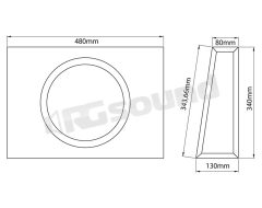 RTF 10AS 25 cm ultra-slim enclosed subwoofer MTX audio