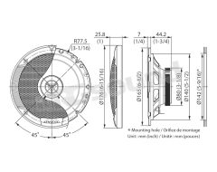 KFC-S1766 17 cm coaxial speakers Kenwood